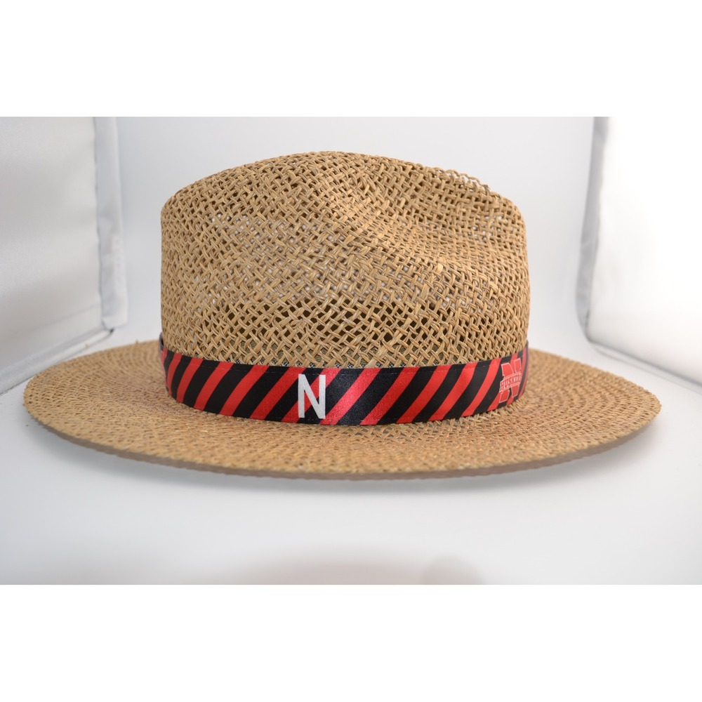 Country Gentleman Mens Straw Fedora Hat Nebraska Huskers Band‎ Medium - Picture 3 of 6